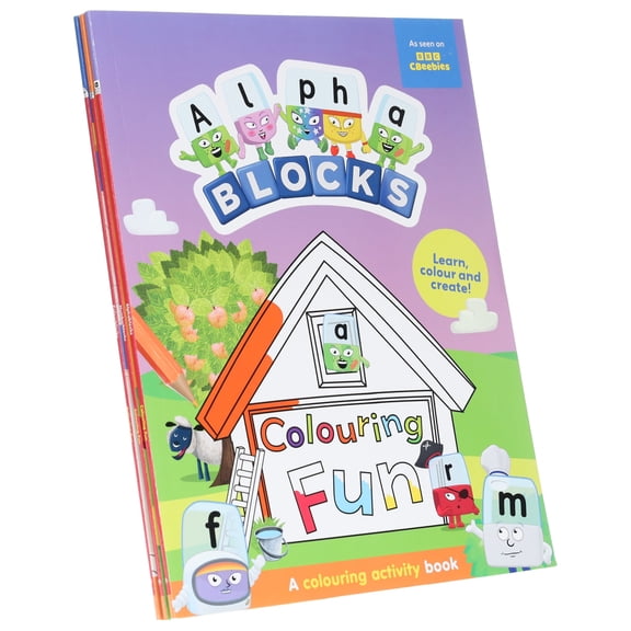 Numberblocks, Colourblocks & Alphablocks Colouring Fun 3 Books Set - Ages 3-6 - Paperback