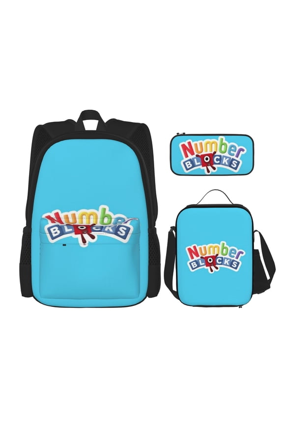 Numberblocks Computer Backpack Gifts for Fans, Office Box Shoulder Bag Cartoon Travel Bags, Suitable For Daily Use
