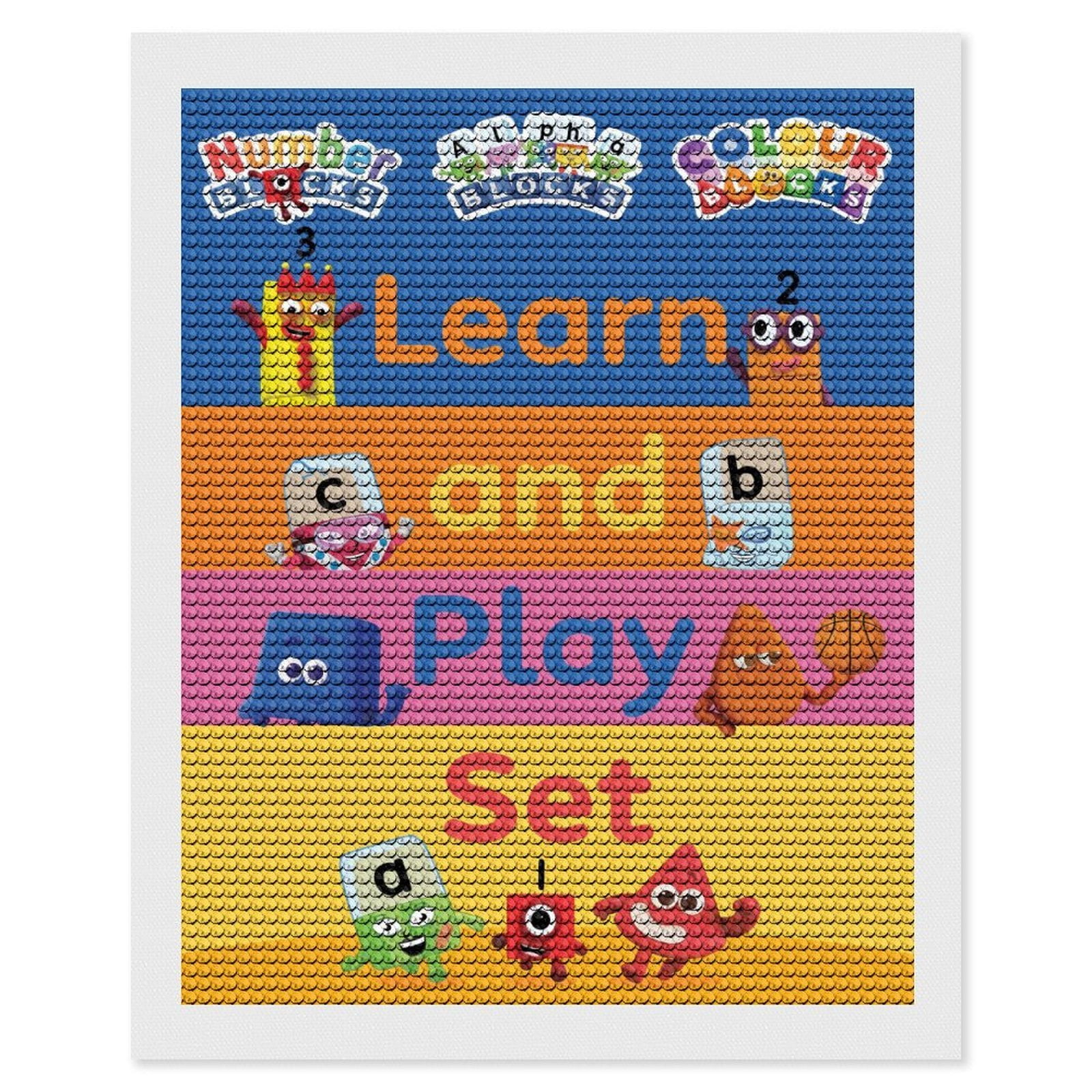 Numberblocks Diamond Art Kits, 5D Diamond Art for Home Wall Art Decor ...