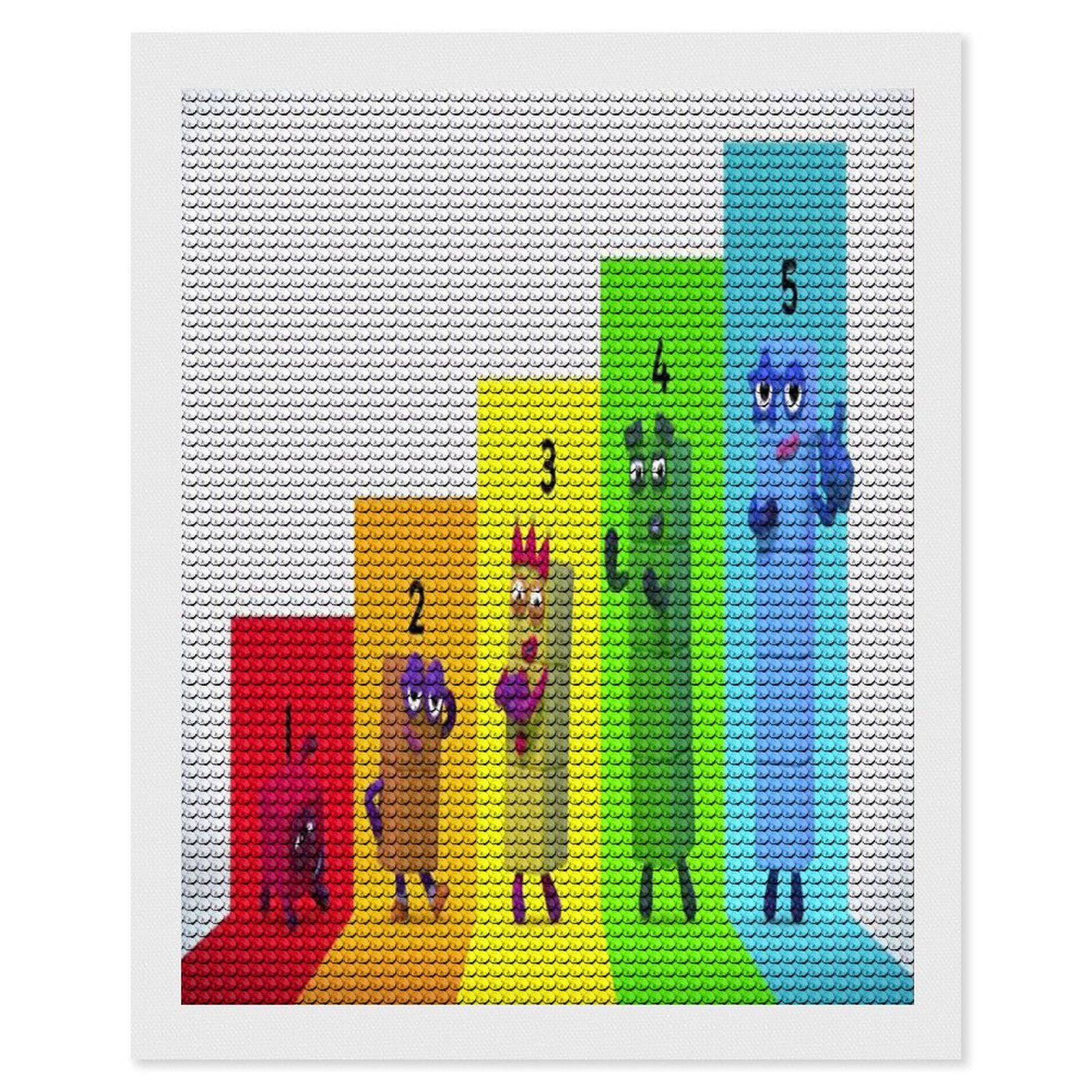 Numberblocks Diamond Art Kits, 5D Diamond Art for Home Wall Art Decor ...