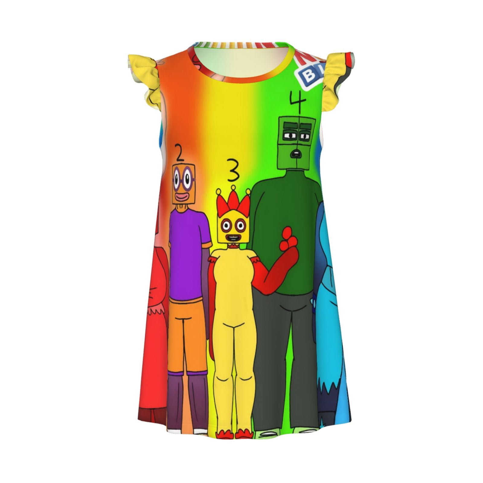 Numberblocks Girl's Nightgowns Printed Princess Casual Kids Pajamas ...