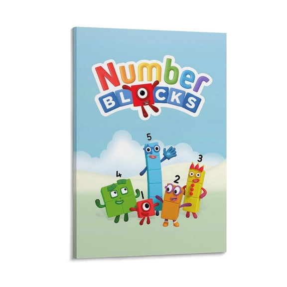 Numberblocks Paintings, 08x12inch(20x30cm) Single Hanging Painting Home Decor Canvas Wall Art Painting