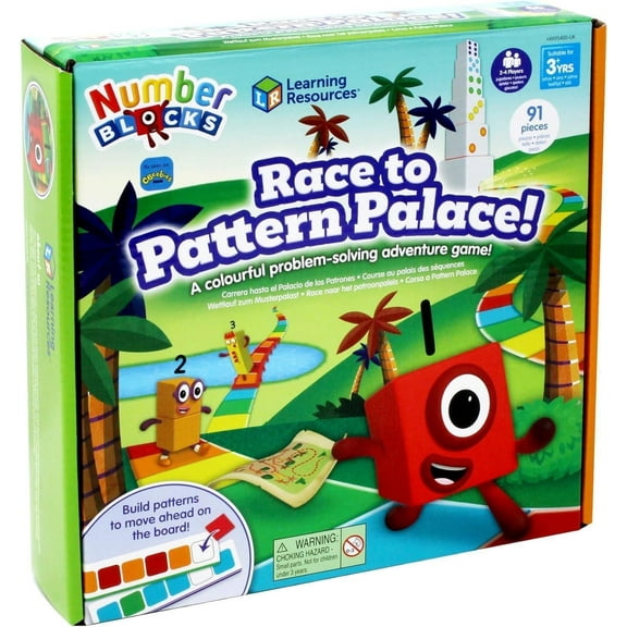Numberblocks Race to Pattern Palace Board Games, Cardboard
