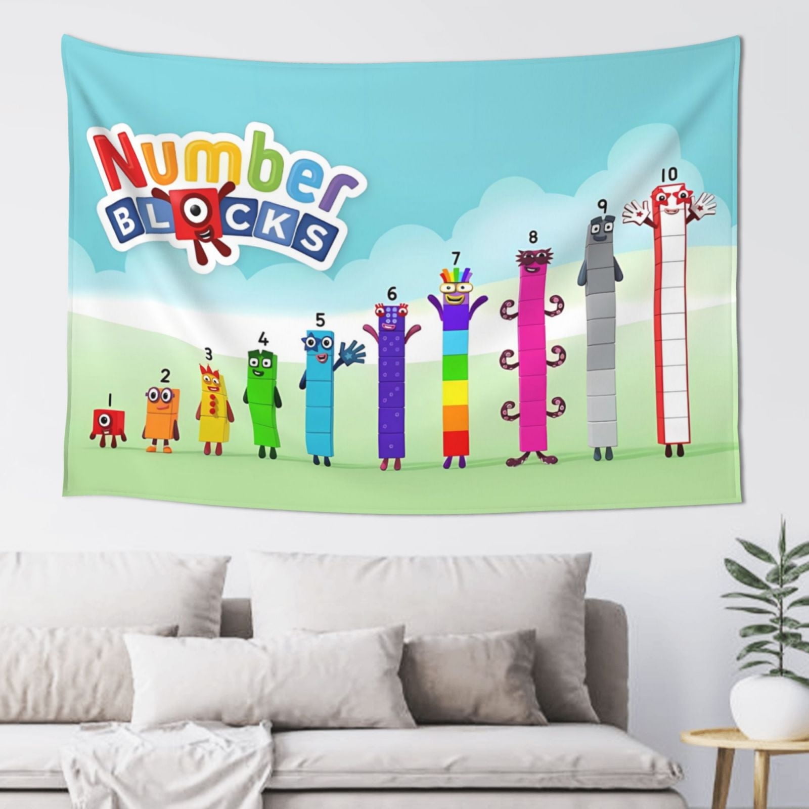 Numberblocks Tapestry Wall Hanging Home Decoration Wall Blanket ...