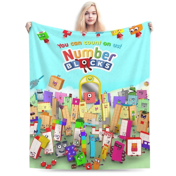 Numberblocks Ultra-Soft Micro Fleece Blanket Plush Fuzzy Cozy Bed Blankets Lightweight Reversible Air Conditioner Quilt 40"X30"