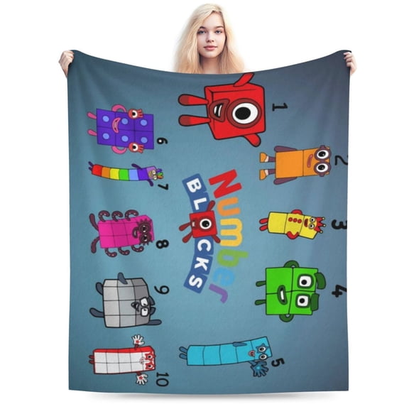 Numberblocks Ultra-Soft Micro Fleece Blanket Plush Fuzzy Cozy Bed Blankets Lightweight Reversible Air Conditioner Quilt 40"X30"
