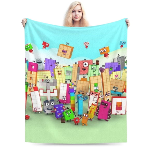 Numberblocks Ultra-Soft Micro Fleece Blanket Plush Fuzzy Cozy Bed Blankets Lightweight Reversible Air Conditioner Quilt 40"X30"