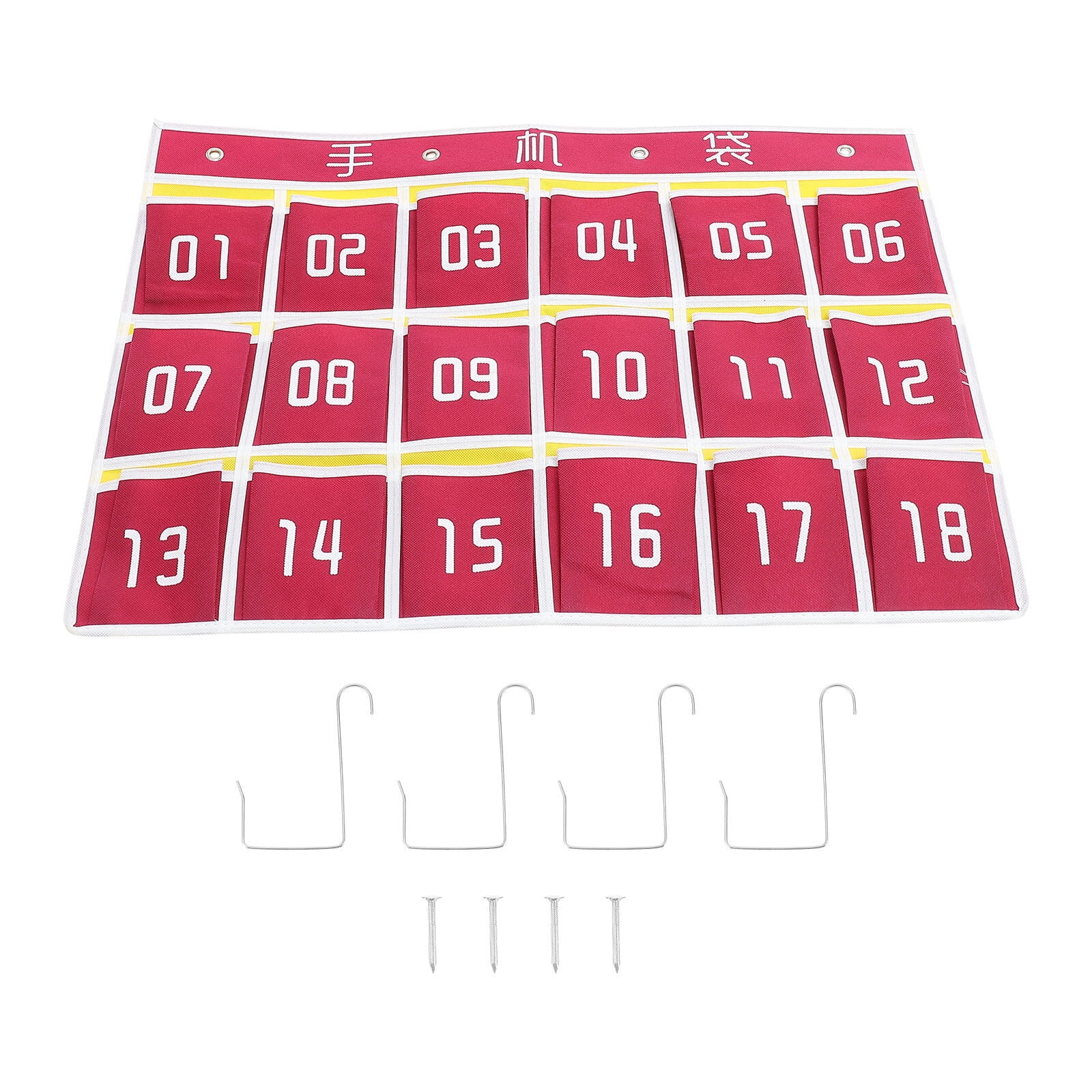 Numbered Classroom Pocket Chart Cell Phones Calculator Holder Hanging