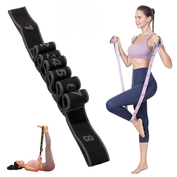 Numbered Fitness Resistance Band for Stretching and Yoga, Full Body Workout Equipment for Home Gym, Glutes Training & Strength for Men and Women