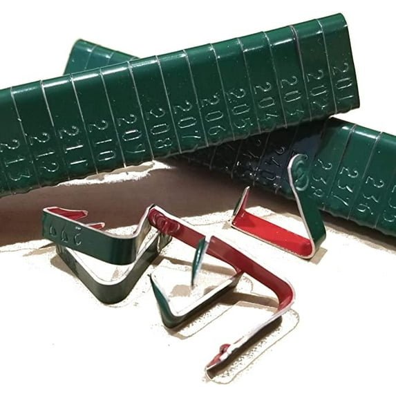 Pinnon Hatch Farms Numbered Green Jiffy Wing Bands 400 Pieces