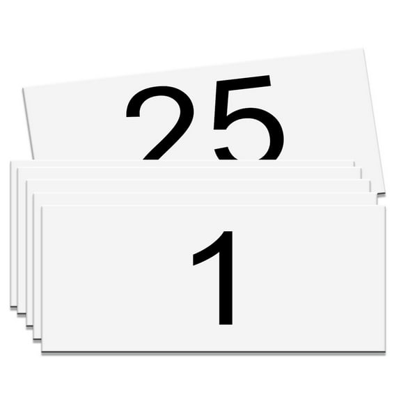 Numbered Magnetic Rack/Shelf Label (Numbered 1 - 25)