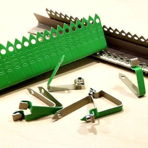 Numbered Neon Green Zip Wing Bands 200Pcs