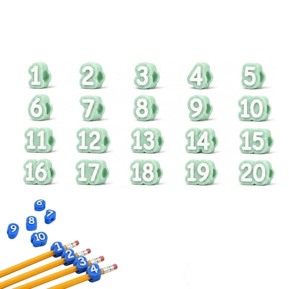 Numbered Pencil Toppers Reusable Classroom Pencil Labels for Teacher Organization