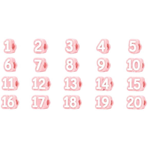 Numbered Pencil Toppers, Reusable Pencil Tracking Caps, Pink Numbered Silicone Pencil Covers, Classroom Organization Pencil Labels, Numbered Pencil Toppers for Office Organization, Number 1-20