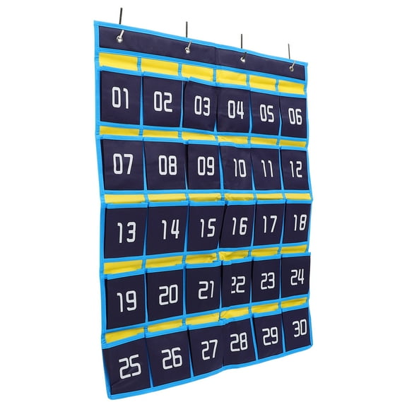 Raindrops Numbered Phone Organizer Pocket School Supply for Office and Classroom Storage