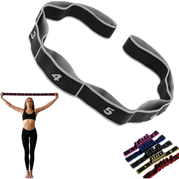 Numbered Resistance Band, 8-Section Multi-Loop Fitness Resistance Band, Fitness Resistance Band for Pilates Dance Home Workout