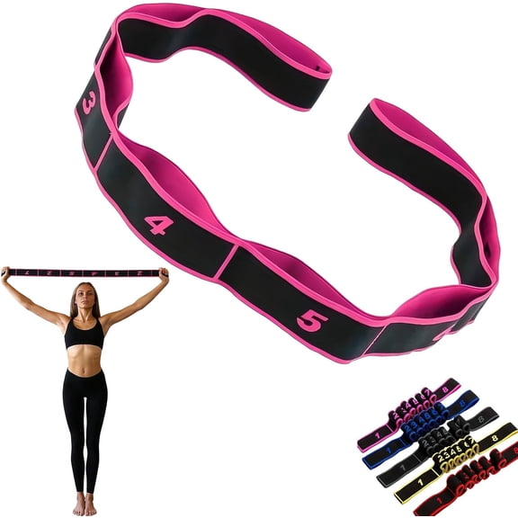 Numbered Resistance Band, 8-Section Multi-Loop Fitness Resistance Band, Fitness Resistance Band for Pilates Dance Home Workout