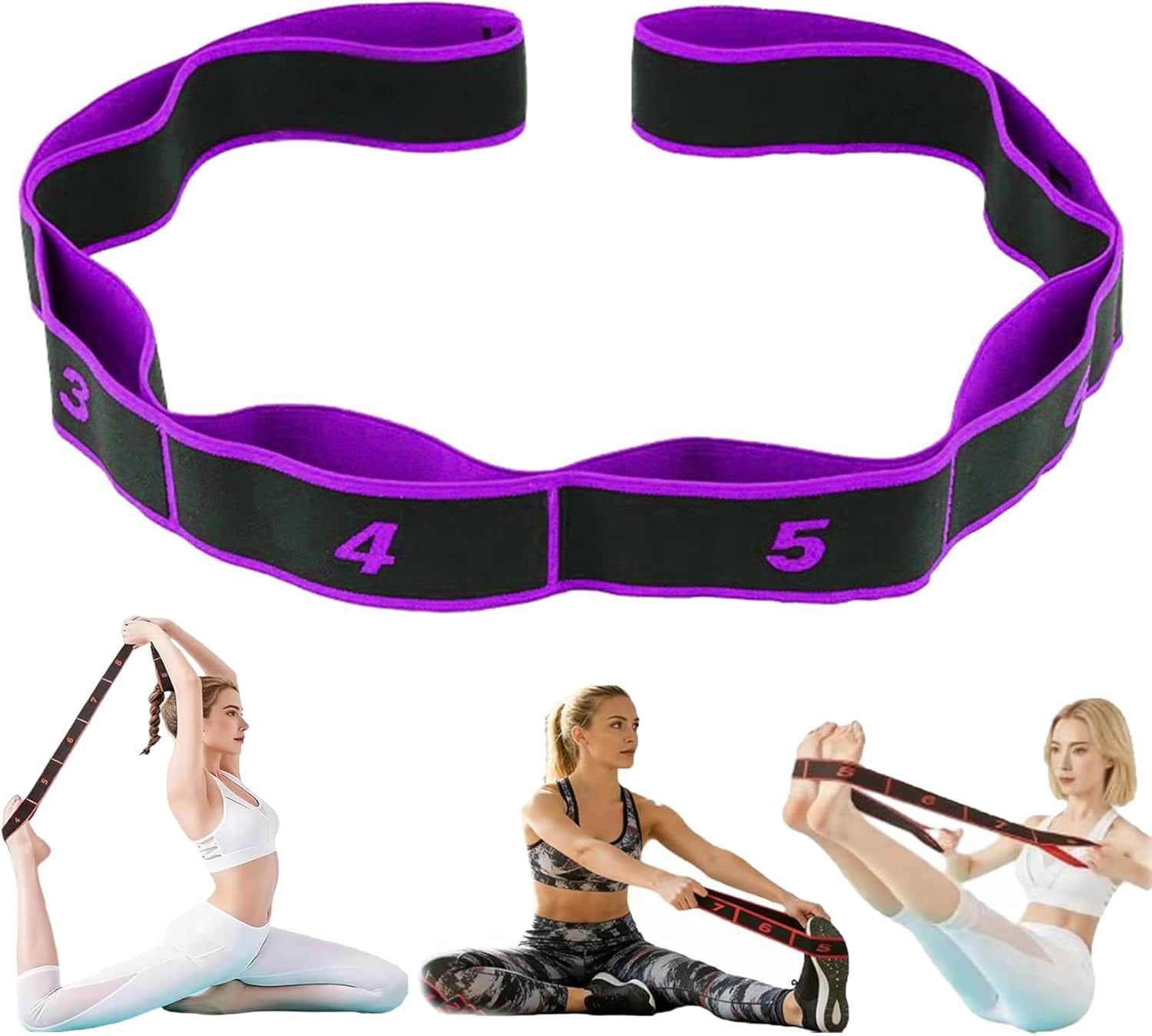 Numbered Resistance Bands Set for Glutes & Yoga – Adjustable Pull Rope, Full Body Workout Bands for Home Gym Arm Leg Training