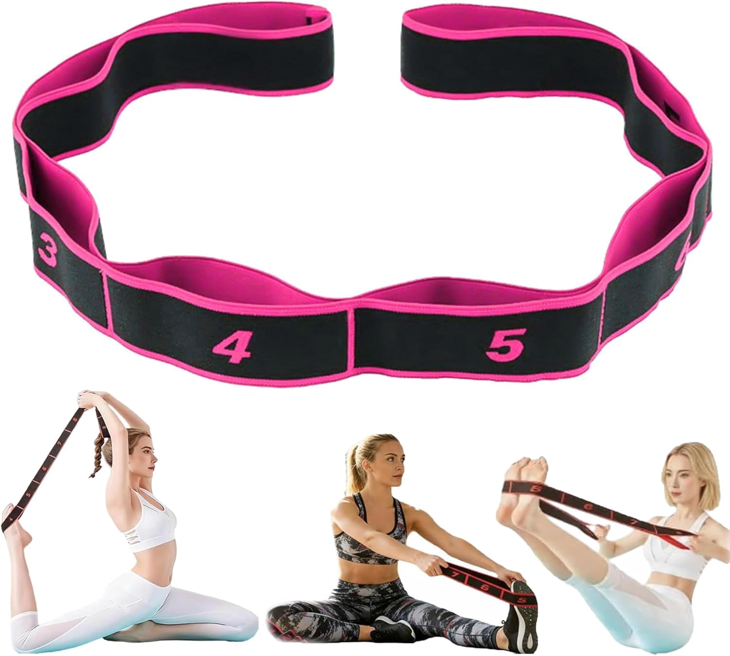 Numbered Resistance Bands Set for Glutes & Yoga – Adjustable Pull Rope, Full Body Workout Bands for Home Gym Arm Leg Training