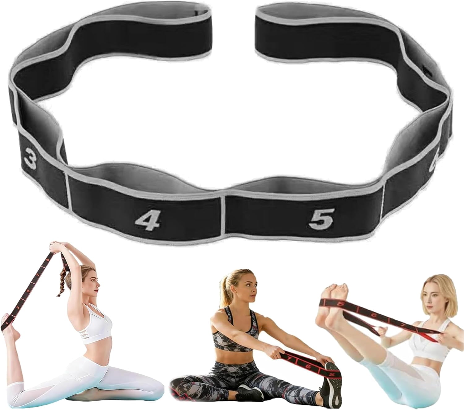 Numbered Resistance Bands Set for Glutes & Yoga – Adjustable Pull Rope, Full Body Workout Bands for Home Gym Arm Leg Training