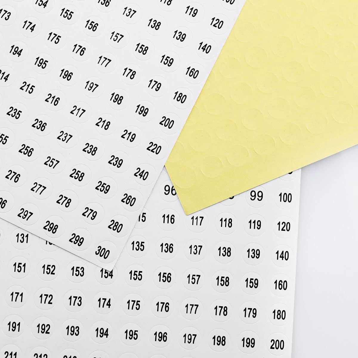 Round Trident Sticker Numbered Round Stickers 1 to 300 10 Sheets 3000 Total Self Adhesive ...