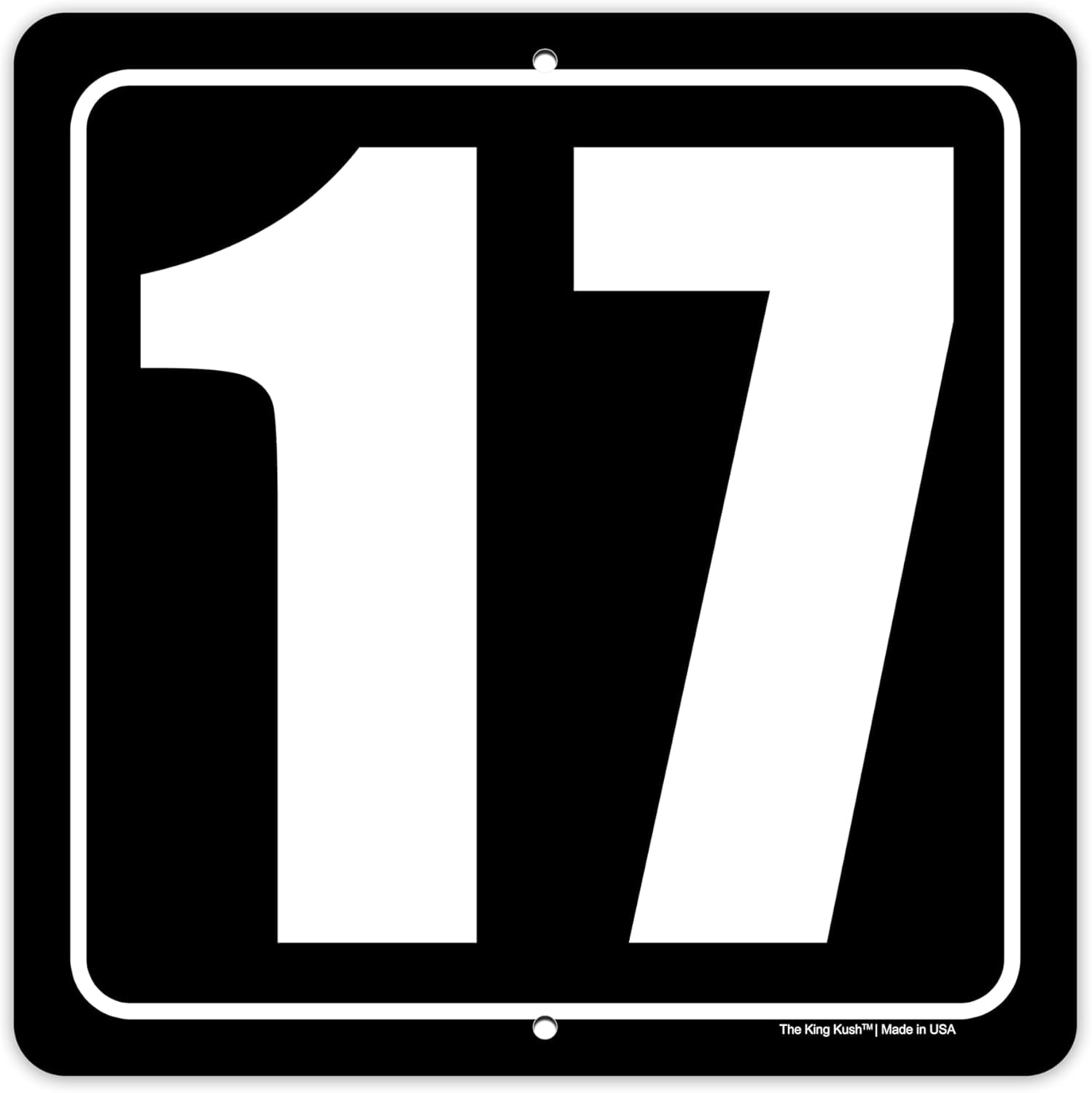 Numbered Signs 12 x 12 Inch Aluminum Signs (17, Black) - Walmart.com
