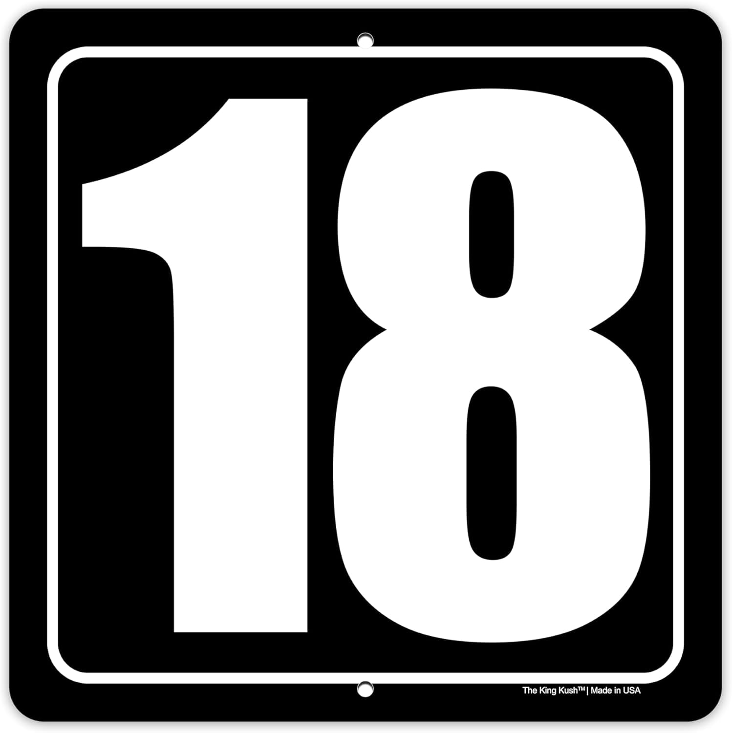 Numbered Signs 12 x 12 Inch Aluminum Signs (18, Black) - Walmart.com