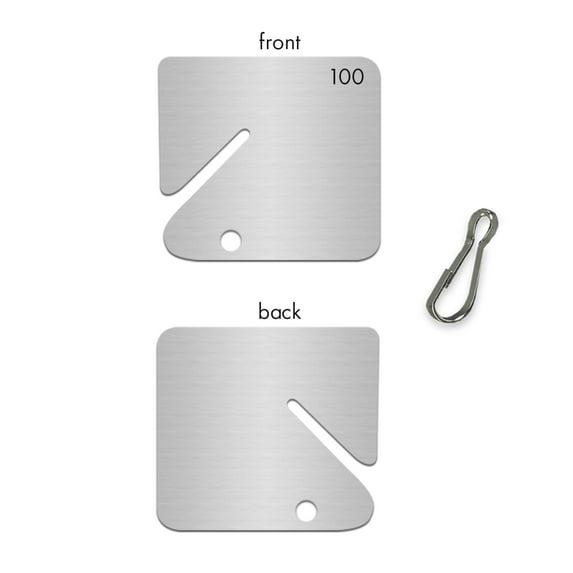 Numbered Slotted Aluminum Tags 1 - 100