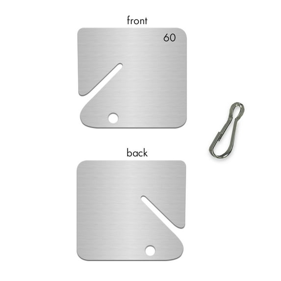 Numbered Slotted Aluminum Tags