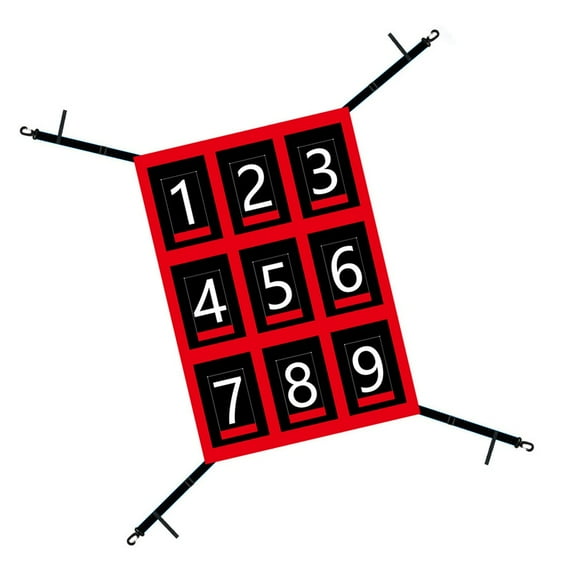 Numbered Strike Zone Target for Baseball Softball Training 19 * 27in Adjustable