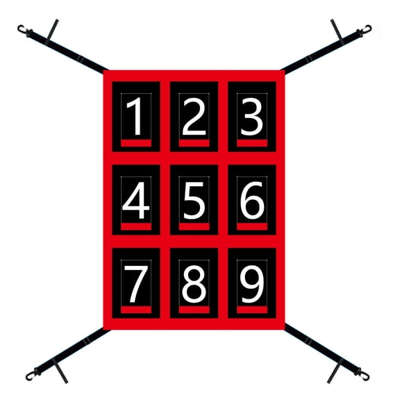 Numbered Strike Zone Trainer for Baseball & Softball | Adjustable 19.29"x27.56" Pitching Target Net to Improve Pitching Control & Hitting Accuracy for All Ages.