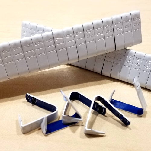 Numbered White Jiffy Wing Bands 600Pcs