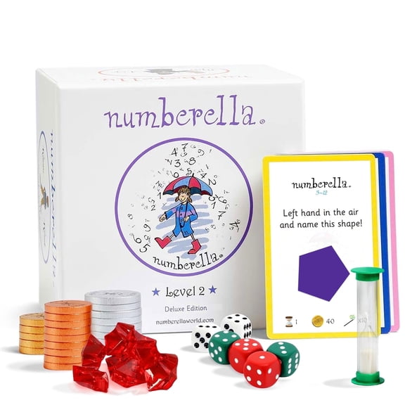 Numberella Deluxe Level 2 for Kids Ages 10–13 & Grades 4–7 | School Break Math Booster – Math Sucks to Crushing Fractions! | Data-Proven STEM | 2–5 Players | Level Up Now!