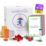 Numberella Deluxe Math Card Game   Level 2 | Ages 10 13, Grades 5 7 | Fractions, Decimals & Percentages | Award-Winning STEM Board Game | 432 Questions, 6 Card Types | 2 5 Players