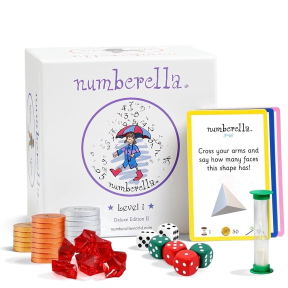 Numberella Deluxe Level 1 for Kids Ages 7–10 & Grades 2–5 | School Break Math Booster – Turns "I Hate Math" into Math Boss! | Data-Proven STEM Game | 2–5 Players | Level Up Now!