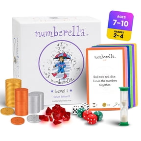 Numberella Deluxe Math Card Game – Level 1 | Ages 7–10, Grades 2–4 | Mental Math & Times Tables | Award-Winning Data-Proven STEM Game | Family, Homeschool & Classroom | 432 Questions