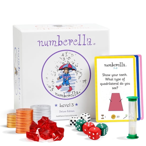 Numberella Deluxe Level 3 for Kids Ages 11–14 | Grades 7–8+ | Back-to-School Math Mastery Challenge: Advanced Mental Math Game including Algebra & Geometry for Gifted Kids | Data-Proven STEM | No-Pre