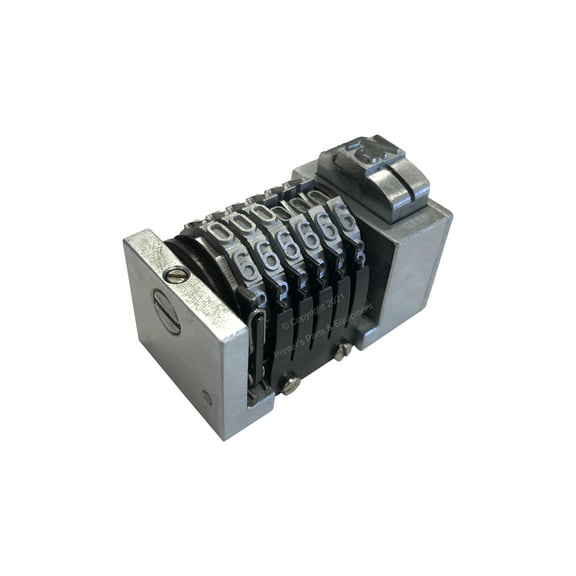 Numbering Machine 5/32" 6 Digits Forward Gothic (Steel) with 3 Drop Zeros Letterpress Windmill