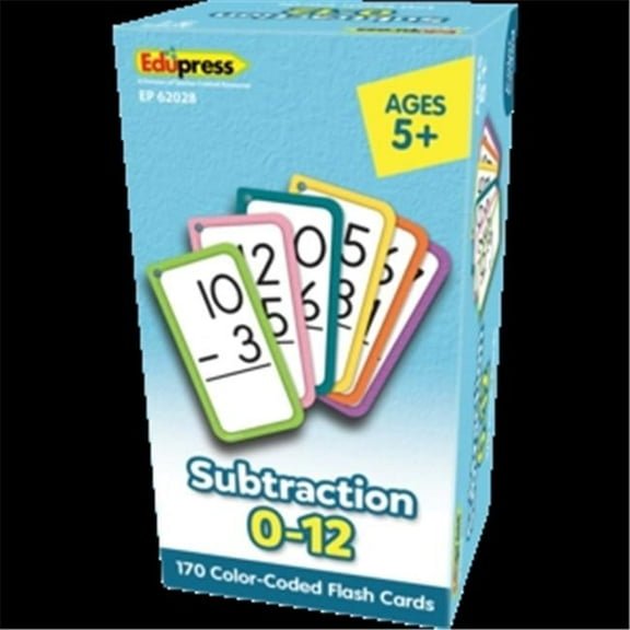 Numbers 0-12 All Facts Subtraction Flash Cards