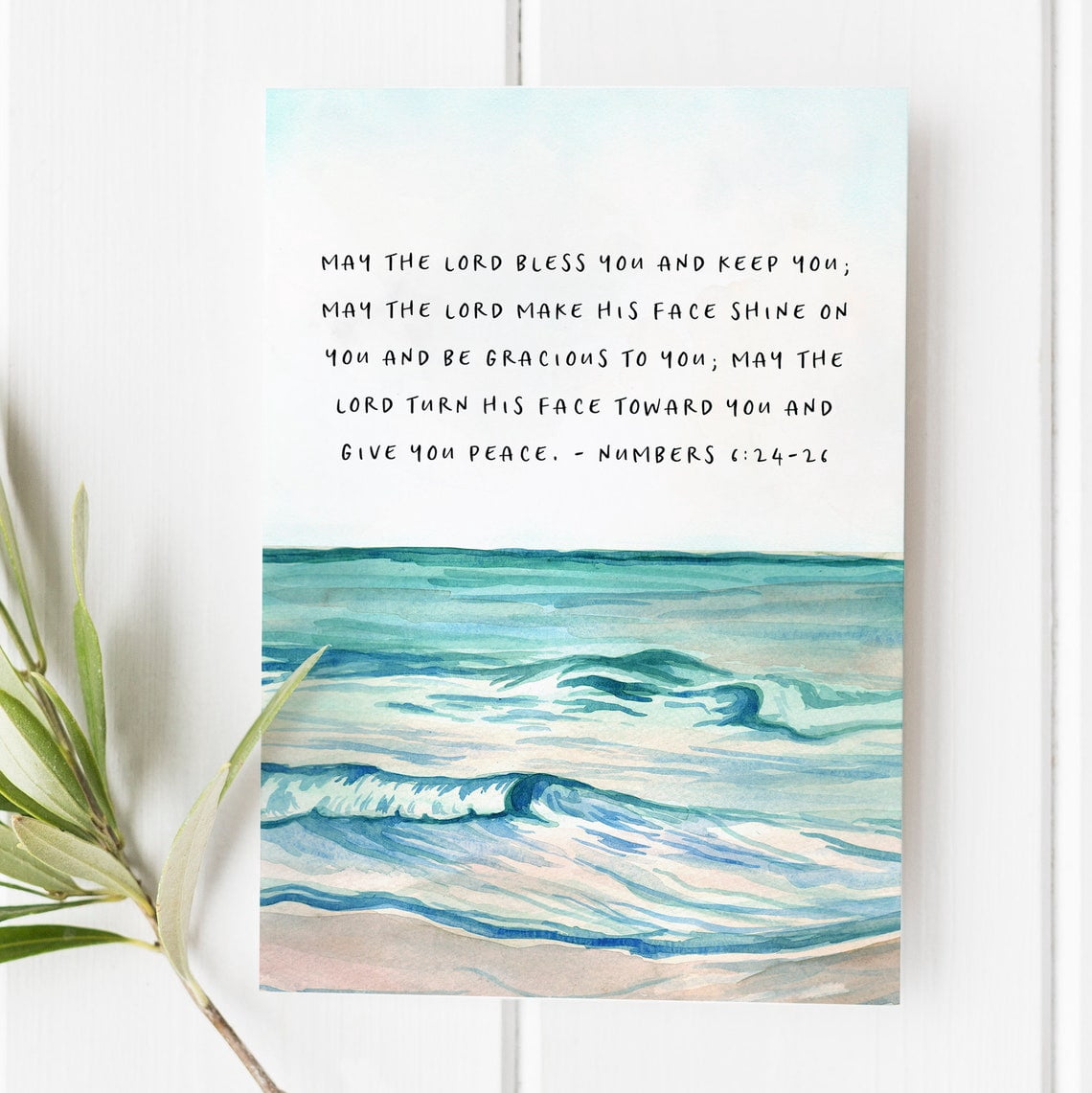 Numbers 6:24-26 Beach Scripture Print - Walmart.com