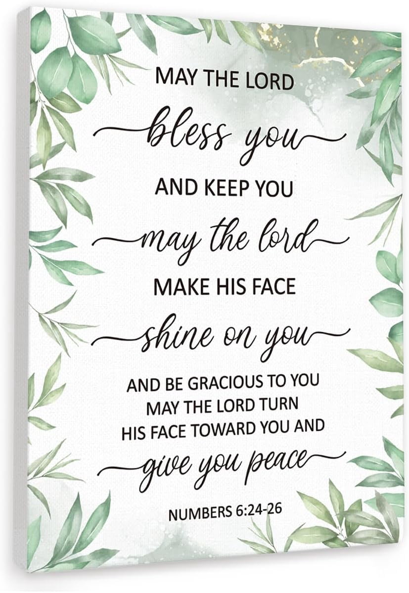 Numbers 6 24-26 Wall Art, May The Lord Bless You and Keep You Framed ...