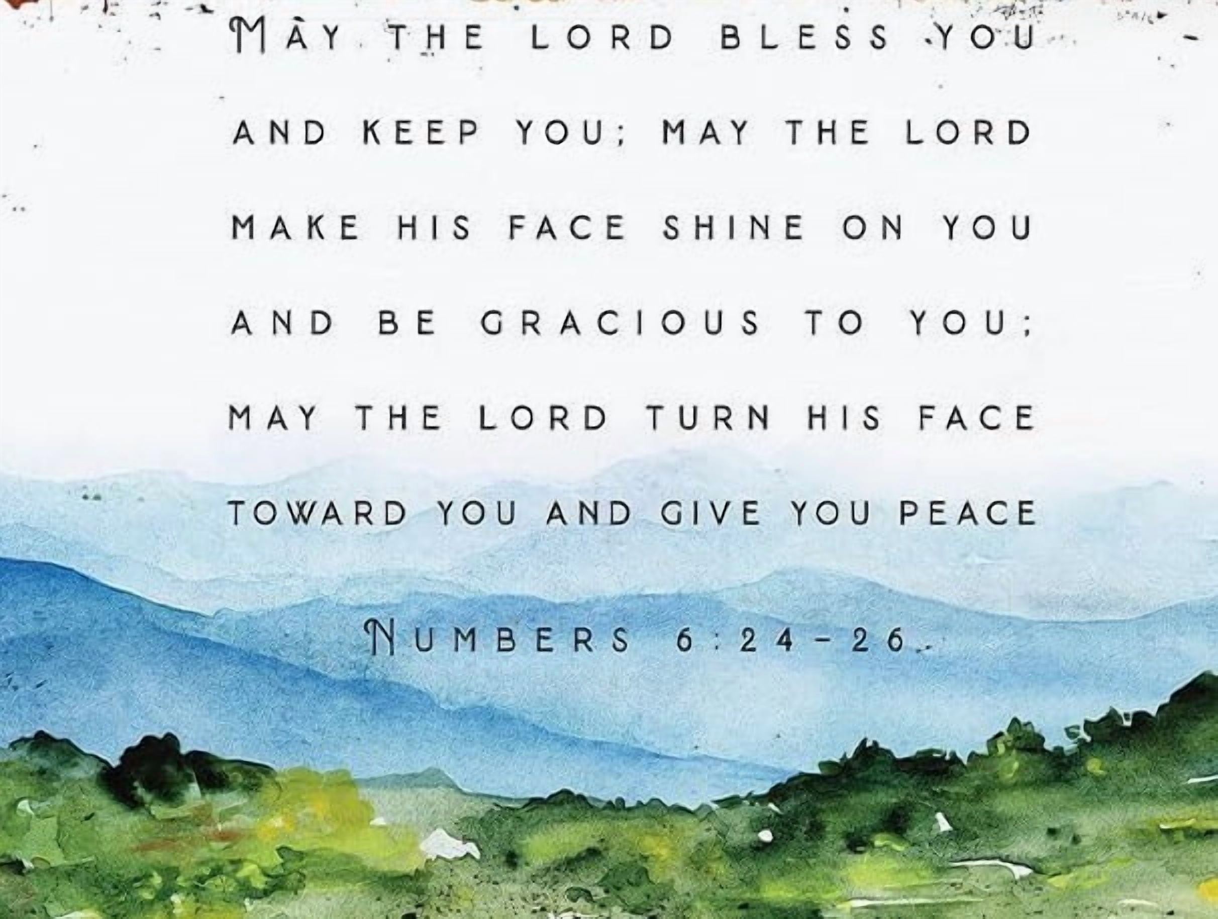 Numbers 6 24 26 Wall Art May The Lord Bless You and Keep You Scripture ...