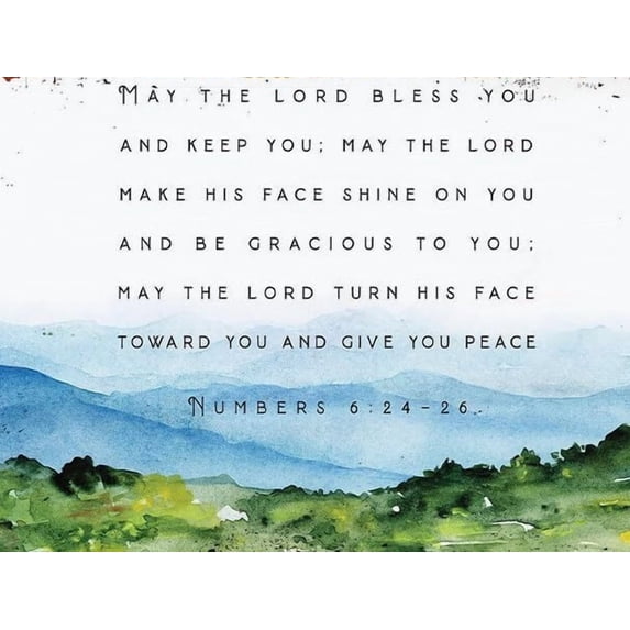 Numbers 6 24 26 Wall Art May The Lord Bless You and Keep You Scripture ...