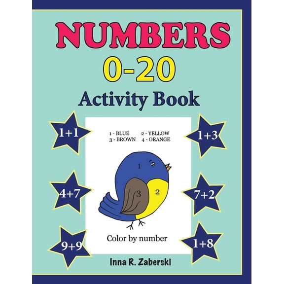 Numbers Activity Book / Color and Learn/ Numbers 0-20 activity Book/ Preschool/ Kindergarten, (Paperback)