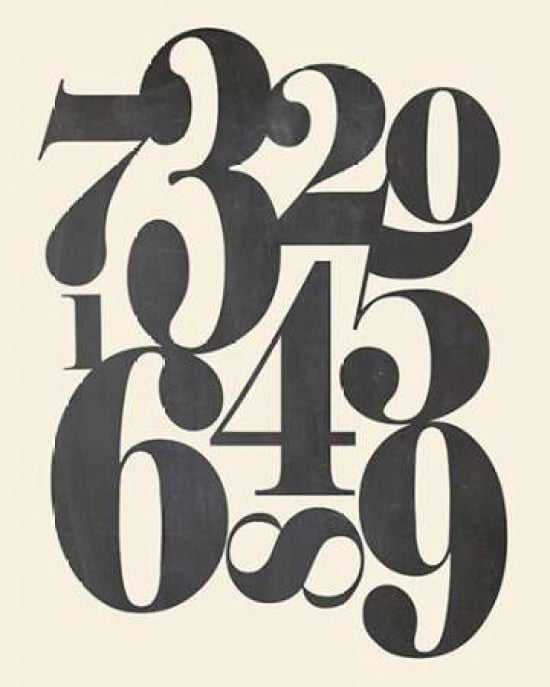 Numbers Cream Canvas Art - Amy Cummings (24 x 30)