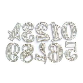 Number Embossing Cutting Dies for Birthday Card Party Invitation Making DIY Scrapbooking Album Craft, Numbers Die Cuts
