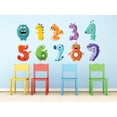 Numbers Fabric Wall Decals, Colorful Numbers from 0 to 9, Various Fun
