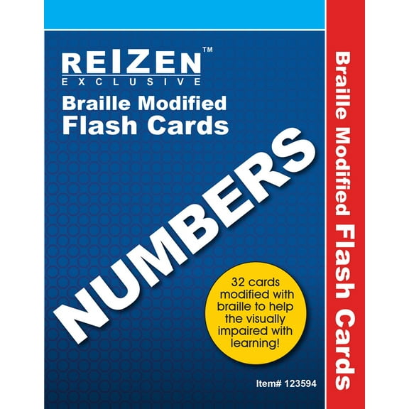 Numbers Flash Braille Cards