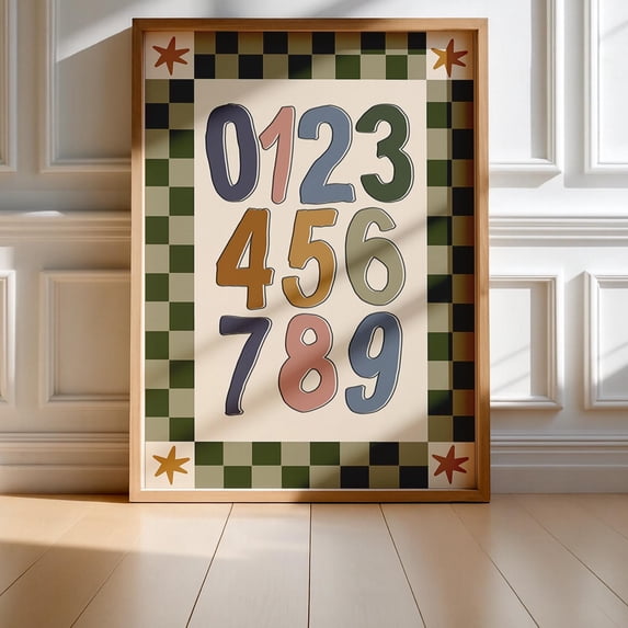 Numbers For Cute Art Educational Counting Playroom Boy Poster , Poster ...