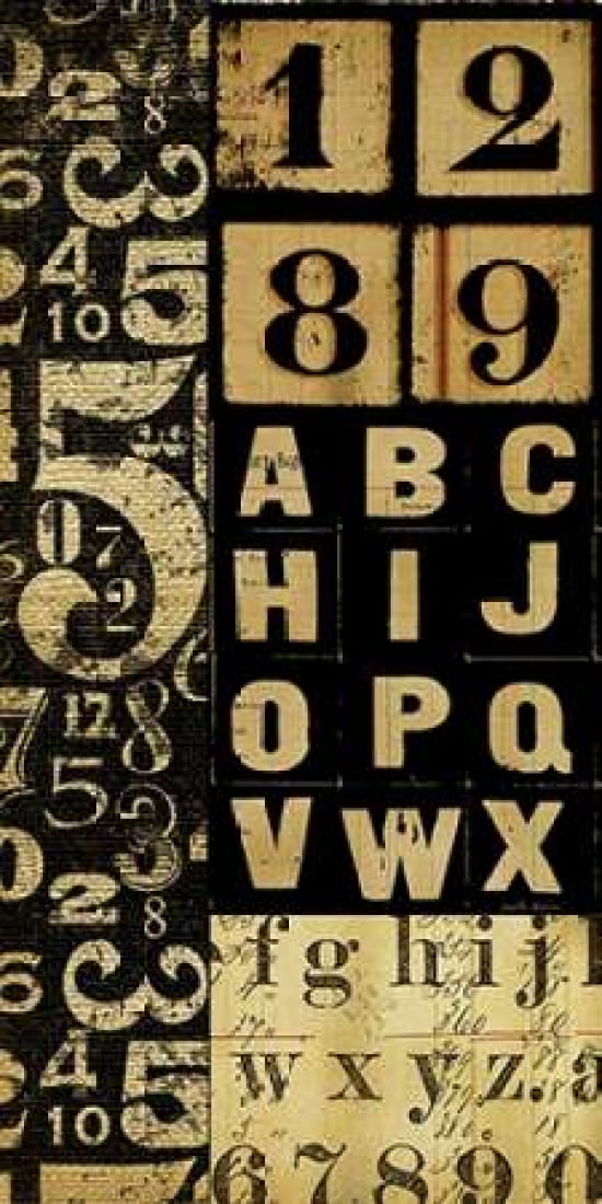Numbers Game 2 Canvas Art - Walter Robertson (10 x 20)